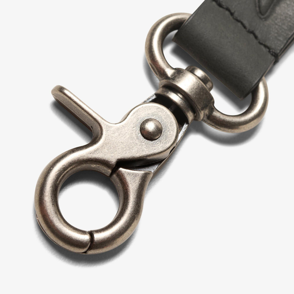 Oiled Leather Key Fob Black - US 8397
