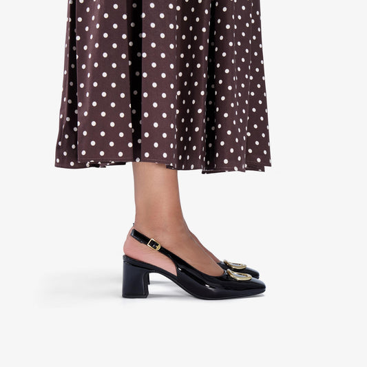 Fernie Sling Black Patent Leather - US 3333