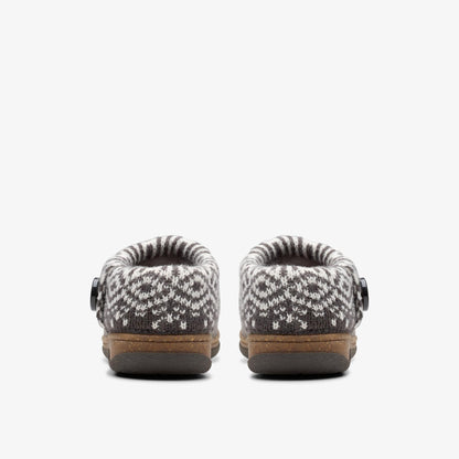 Willowdean Sweater Slippers Dark Grey - US 0336