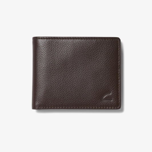 Pebbled Leather Slimfold Wallet Brown - US 8410