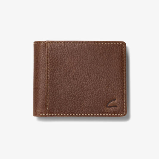 Pebbled Leather Slimfold Wallet Brown - US 0997