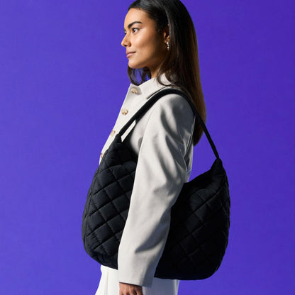Quilted Tote Bag Black - US 6194