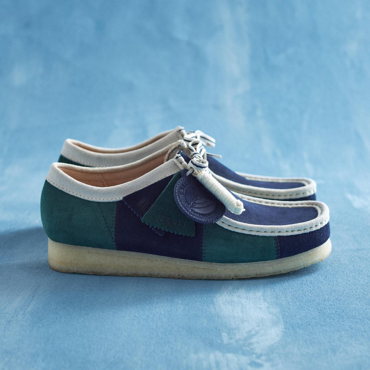 Wallabee Blue/Green Stripe - US 9278