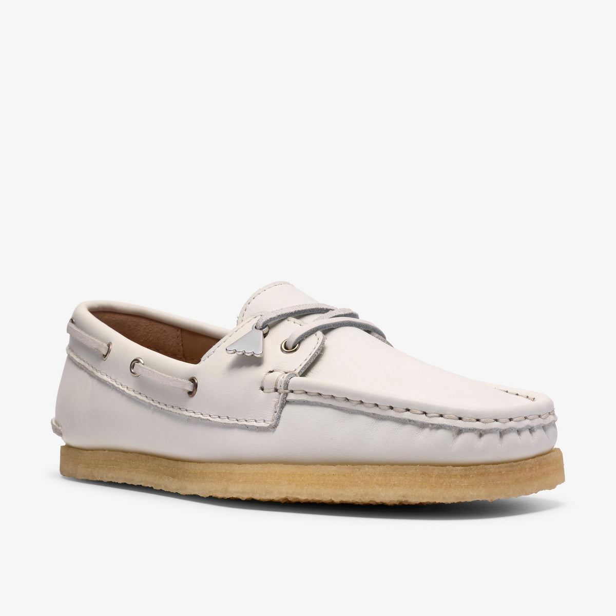 Godney Boat White Grain Leather - US 7403