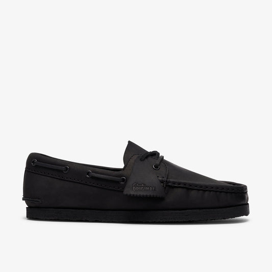 Godney Boat Black Leather - US 8848