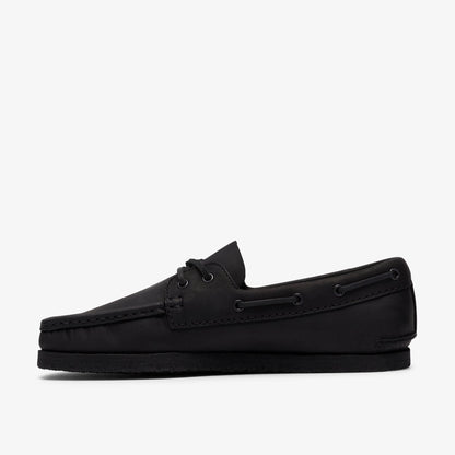Godney Boat Black Leather - US 8848
