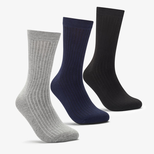 Crew Sock 3 Pack Black Multicolour - US 3055