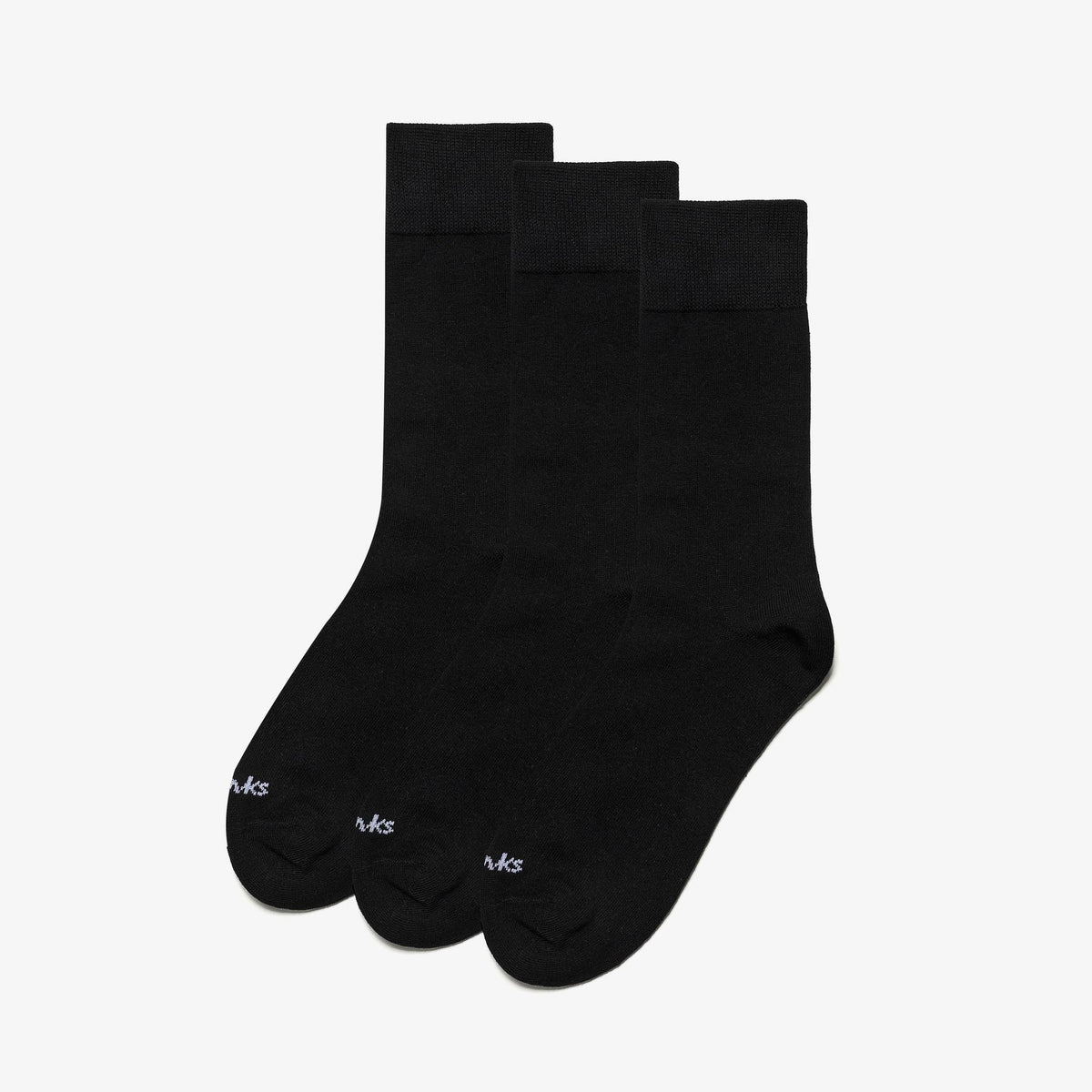 3 Pack Casual Crew Socks Black - US 6585