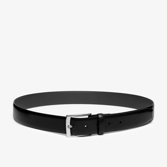 Smooth Premium Leather Belt Black - US 1866