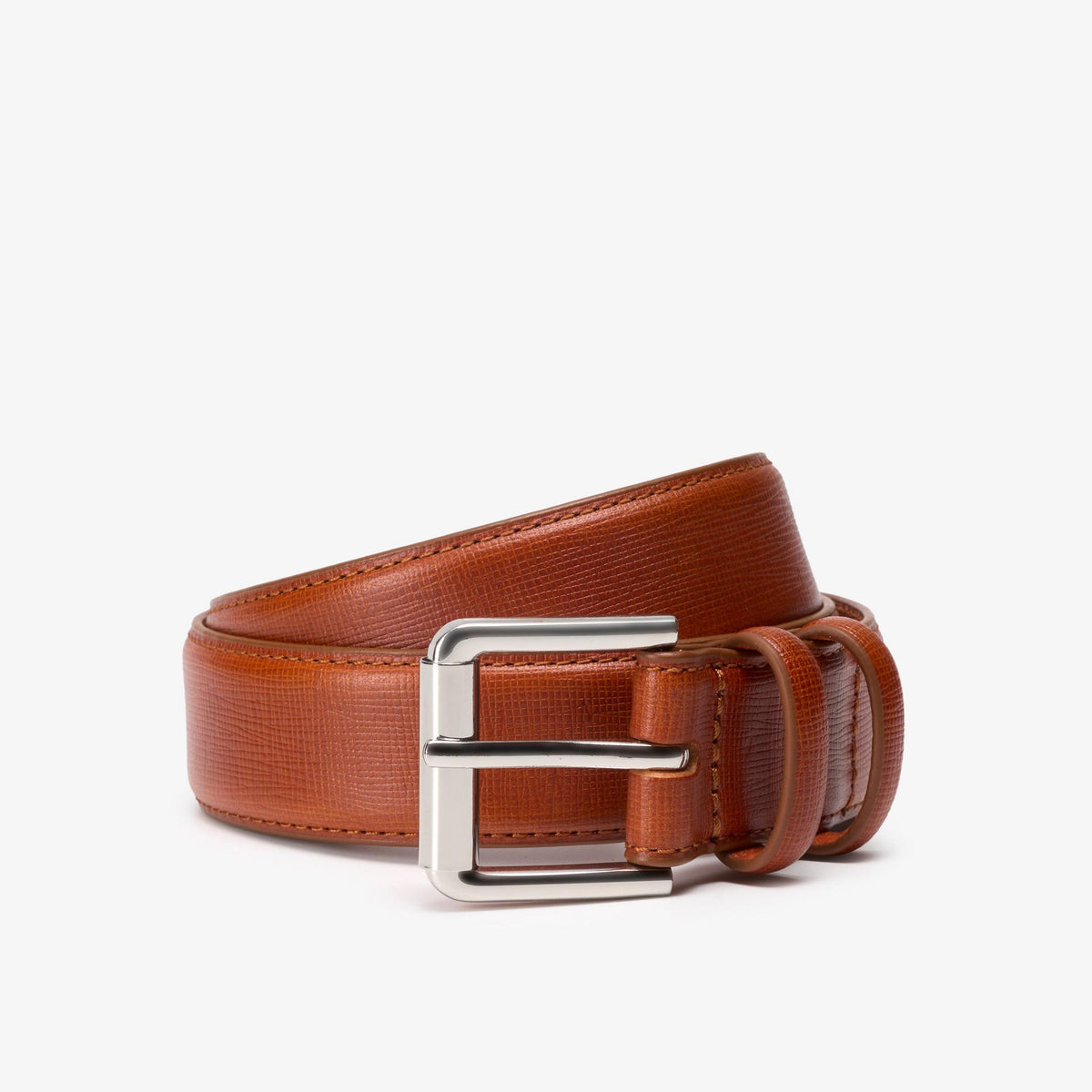 Embossed Premium Leather Belt Brown - US 4944