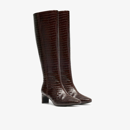 Edina Tall Brown Leather - US 7807